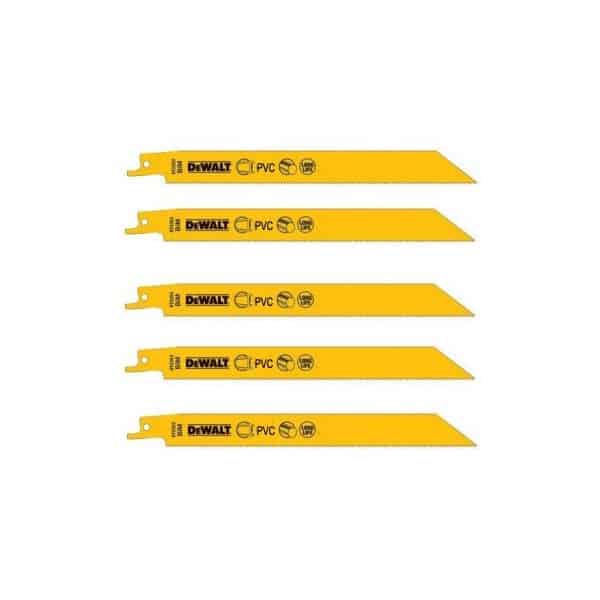 DEWALT 5 Lames de scies sabres Bi Métal 305 mm Réf DT2350